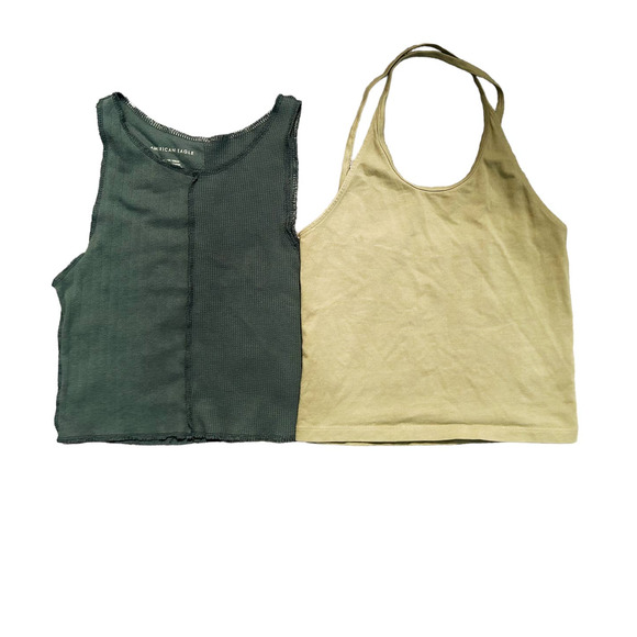 American Eagle Green Tank Top Bundle Lot of 2 Womens Size XS - Picture 1 of 9